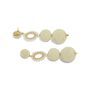 White beaded drop earrings